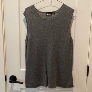 Blast Ladies Dressy Tank.  Size Large.  Grey‎ silver Sparkly Material.